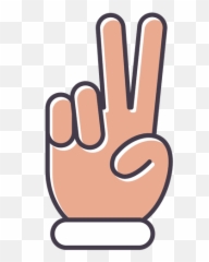 Peace fingers hand - Transparent PNG u0026 SVG vector file Dedos La Paz Emoji