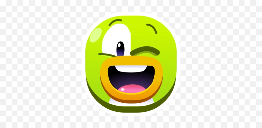 Wink Emoji Pin - Club Penguin Island Emoji,Emoji Wink