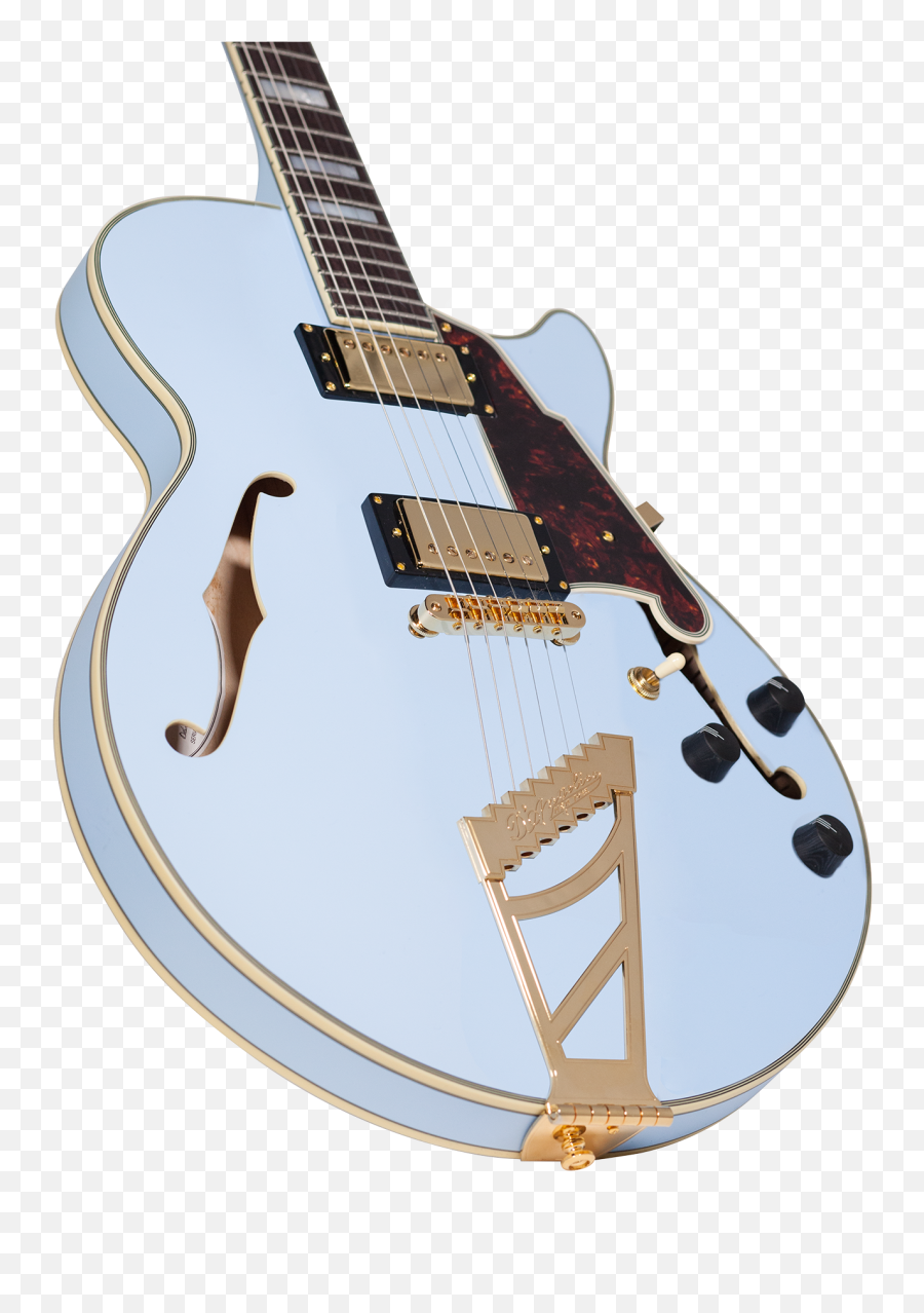 Dangelico Deluxe Ss Ltd Edition Inc D - D Angelico Deluxe Ss Semi Hollow Electric Guitar Powder Blue Emoji,Acoustic Guitar Emoji