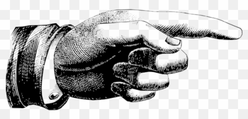 Vector Graphics Of Finger Pointing - Vintage Png Emoji