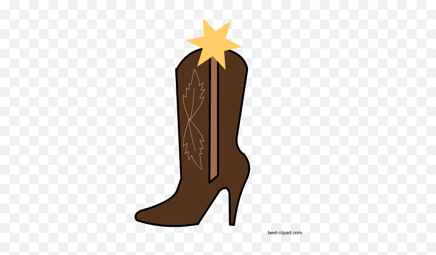 Western Cowboy Cowgirl Free Clip Art - Cowboy Shoes Clipart Emoji,Cowboy Boot Emoji