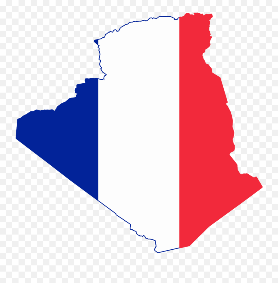 French Algeria Flag Map - Flag Map Of Algeria Emoji,Algeria Flag Emoji