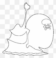 Emo Snail Coloring Page - Illustration Emoji