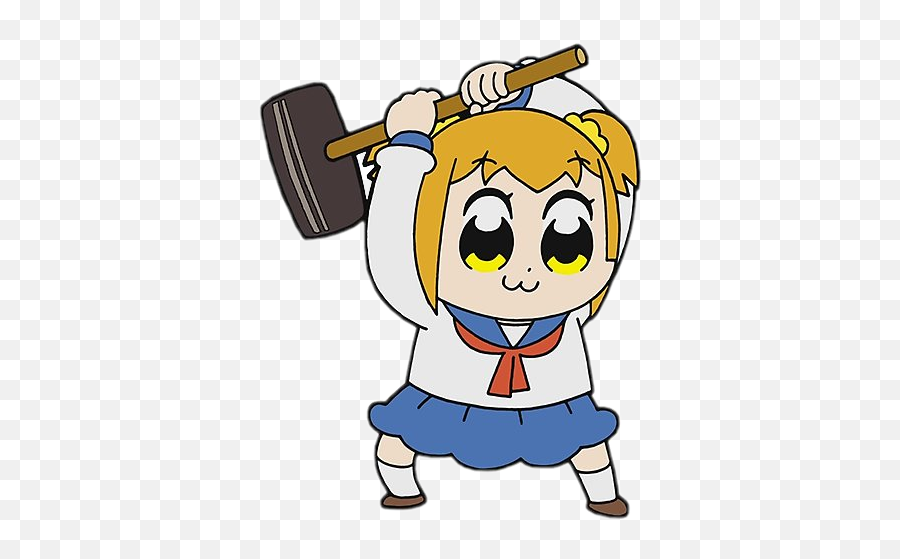 Ban Hammer Popukko Popuko Popteamepic Poptepipic Animeg - Anime Girl Ban Hammer Emoji,Ban Hammer Emoji