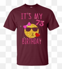 My Birthday Emoji Shirt 73rd Pink - Active Shirt,Emoji 73
