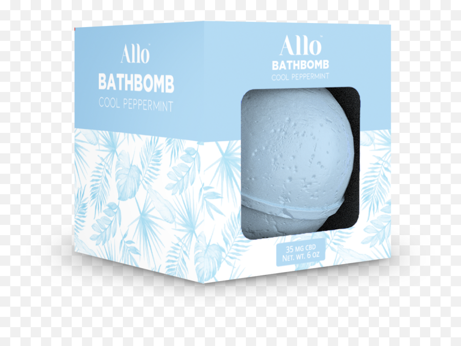 Cool Peppermint Bath Bomb - 35 Mg Cbd Allo Box Emoji,Bomb Emoji