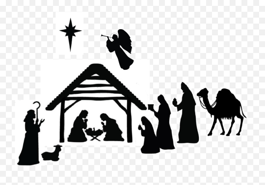 Free Nativity Transparent Background Download Free Clip Art - Silhouette Christmas Nativity Scene Emoji,Nativity Emoji