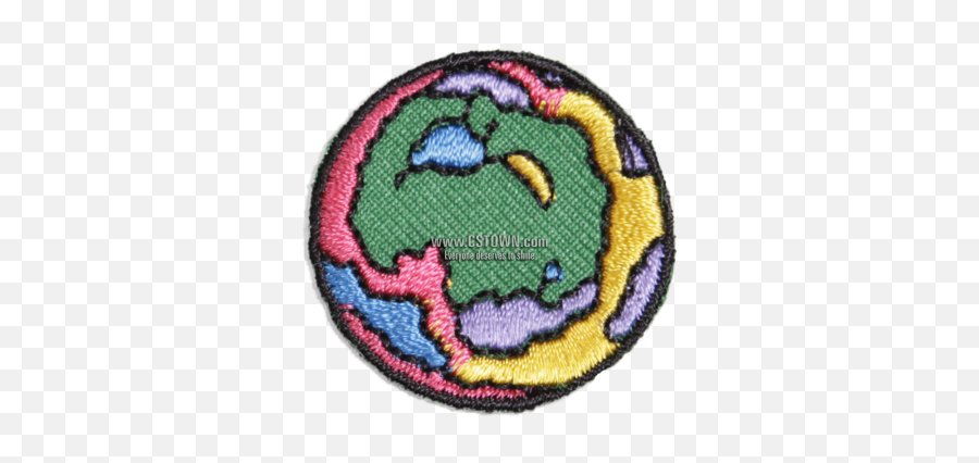 Little Planet Earth Motif Embroidery Emoji,Planet Earth Emoji