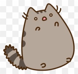 Fright Pusheen Cat Kitty Cute Tumblr - Png Emoji