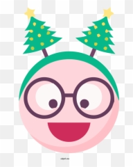 Holidays Facial Expression Nose Green - Happy Emoji