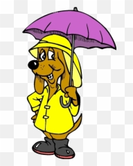 Clipart umbrella purple - Dog In A Raincoat Cartoon Emoji