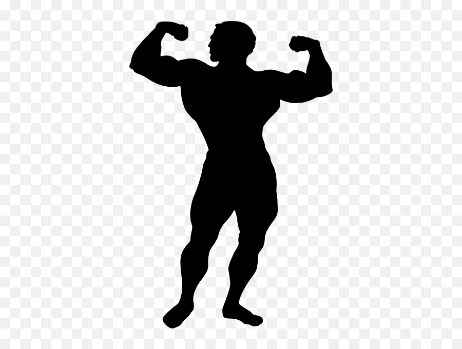 Free Flexing Silhouette Download Free - Muscular Guy Clipart Emoji,Muscle Flex Emoji