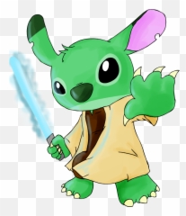 Stitch Clipart Yoda Stitch Yoda - Cartoon Yoda Drawing Emoji,Yoda Emoticon