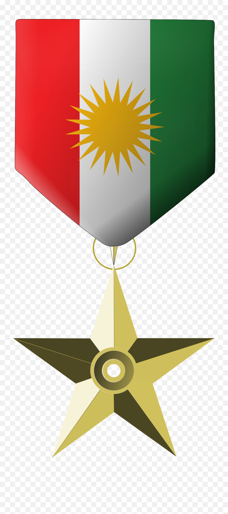 The Barnstar Of Kurdish Merit - Kurdistan Flag Emoji,Kurdish Flag Emoji