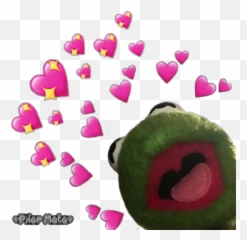 Rana Rene Con Corazones Stickers For - Hearts Kermit The Frog Emoji,Corazones Emoji