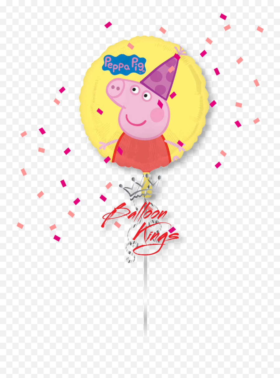 Peppa Pig Round - Peppa Pig With Balloons Transparents Emoji,Girl Pig Emoji