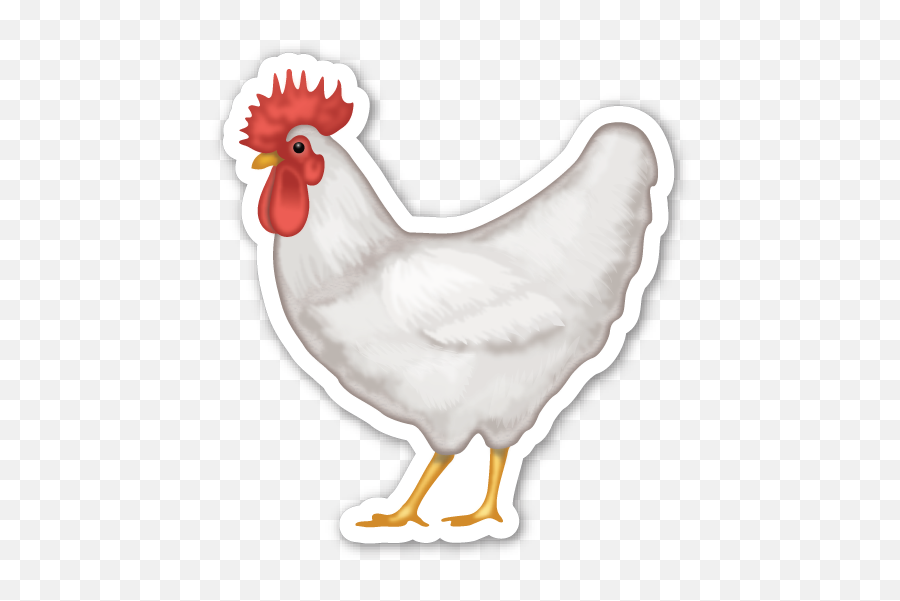 Rooster - White Chicken Cartoon Png Emoji,Bird Emoji