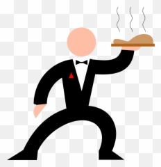 Hand Clipart Waiter - Art Emoji