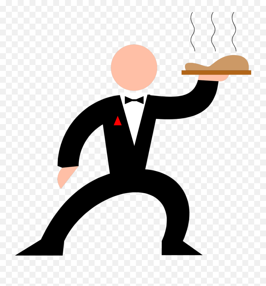 Hand Clipart Waiter - Waiter Clip Art Emoji,Waitress Emoji