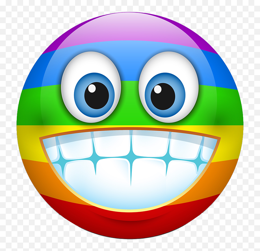 Rainbow Smileys Stickers By Pallavi Kalyanam - Smiley Emoji,Rainbow Emoticons