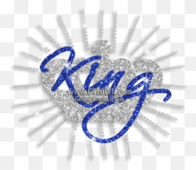 Royal Kingu0027s Silver Crown Iron - Glitter Rhinestone Emblem Emoji