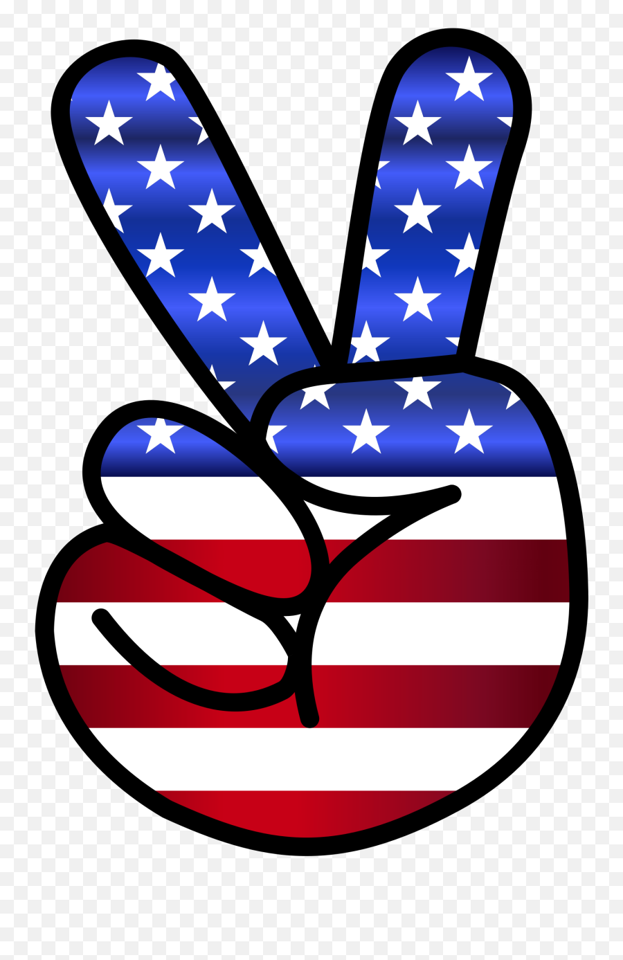 American Flag Clip Art Png - Us Flag Sign Big Image Png American Flag Peace Sign Svg Emoji,Israel Flag Emoji