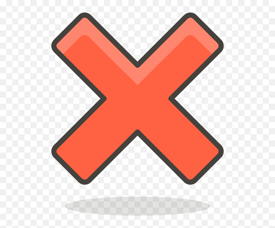 Cross Mark Emoji Clipart - Cross Mark Icon,Math Emoji