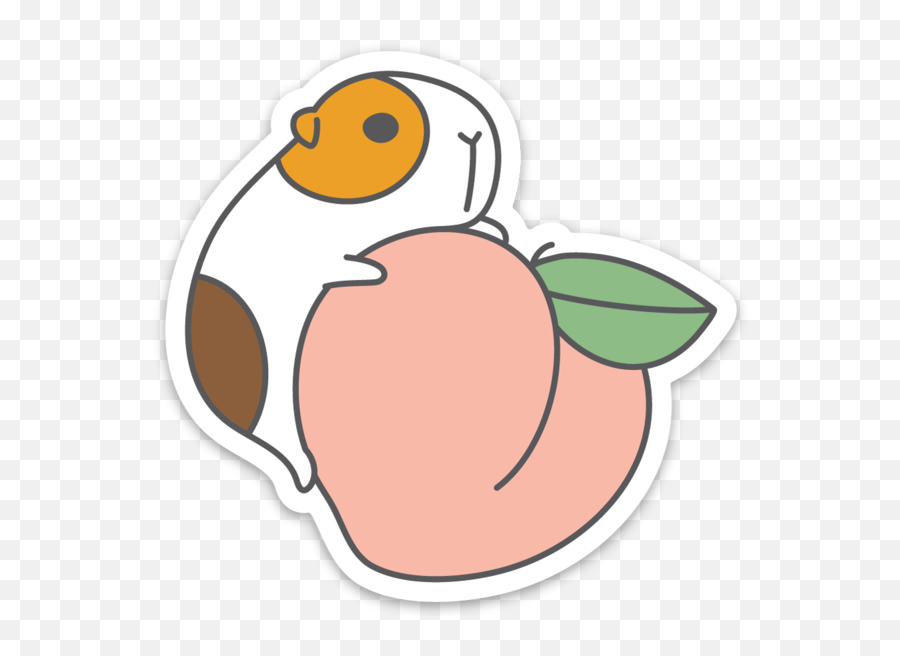 G - Guinea Pig With Peach Emoji,Guinea Pig Emoji