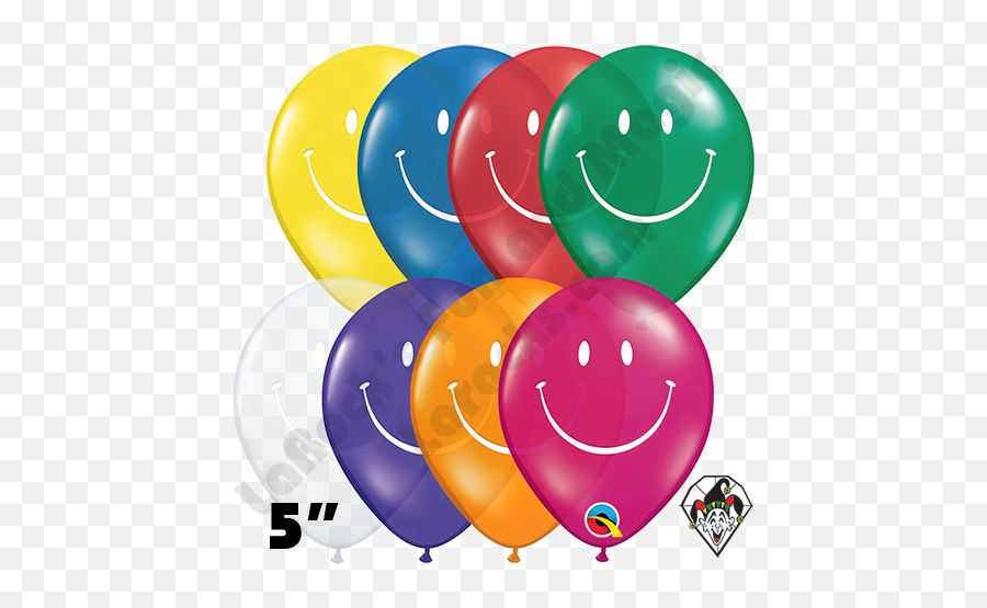 Qualatex 5 Inch Round Smile Jewel - Emoji Faces On Balloons,Squirting Emoji