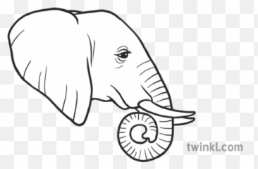 Elephant Emoji Animals Nature Twinkl Newsroom Ks2 Black And - Ek Onkar Black And White,Elephant Emoji