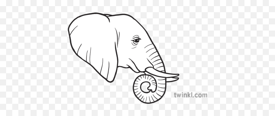 Elephant Emoji Animals Nature Twinkl Newsroom Ks2 Black And - Ek Onkar Black And White,Elephant Emoji
