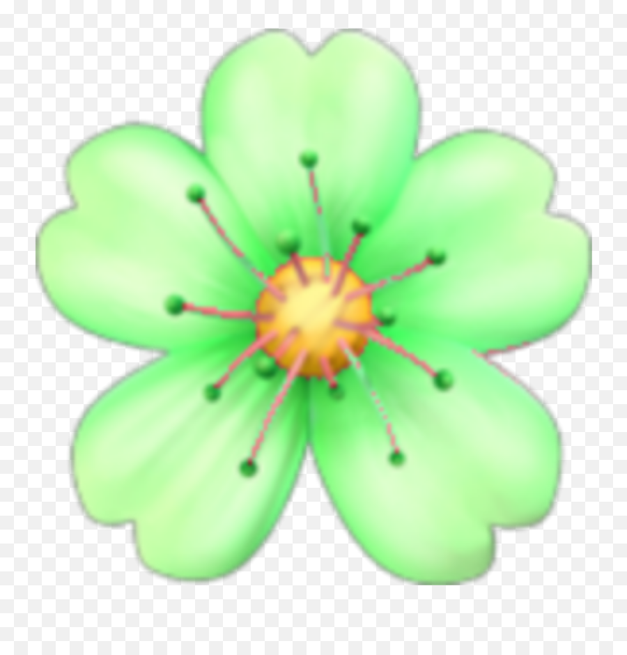 Green Flower Emoji Tumblr Sticker - Transparent Green Flower Emoji,Flower Emoji Tumblr