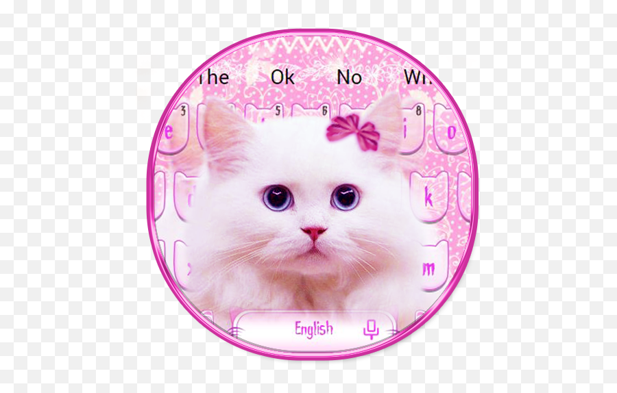 Cute Furry Cat Keyboard Theme - Apps On Google Play Girly Emoji,Cat With Ok Emoji