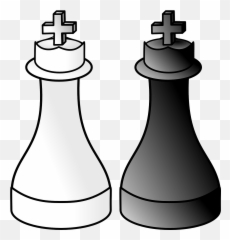 Chess Kings Black White - Piece Of And Emoji