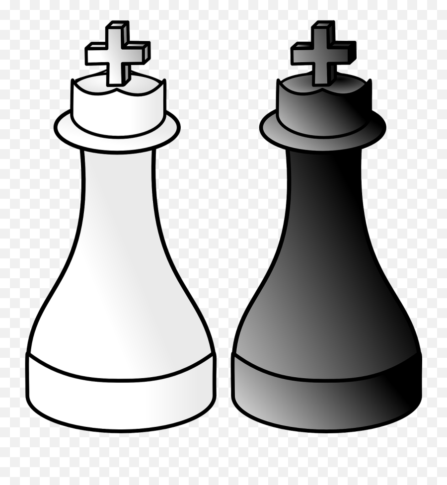Chess Kings King Black White - Piece Of Chess Black And White King Emoji,King Chess Piece Emoji