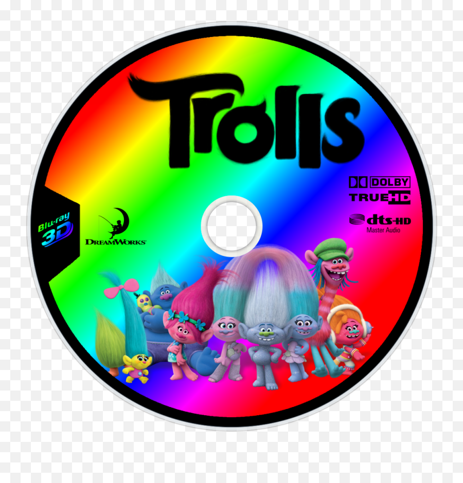 Trolls 3d Disc Image - Trolls Characters Emoji,Troll Doll Emoji