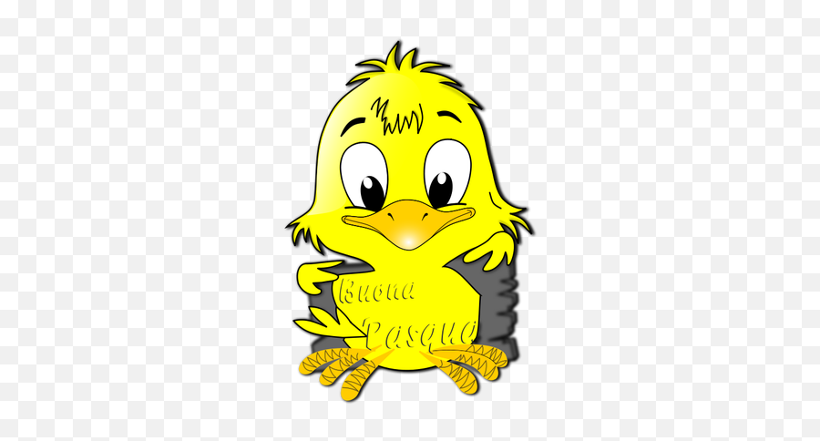 Vector Image Of Cute Chick - Pulcino Pasqua Da Colorare Emoji,Hand And A Chicken Emoji