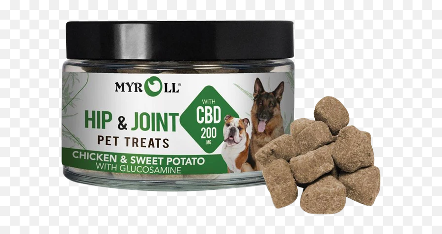 Myroll Hip U0026 Joint Cbd Pet Treats - Chocolate Emoji,Sweet Potato Emoji