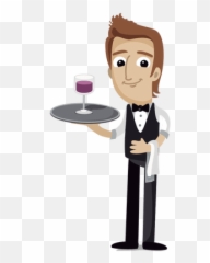 Waiter profession cartoonsvg - Transparent PNG u0026 SVG vector Png Clipart Emoji
