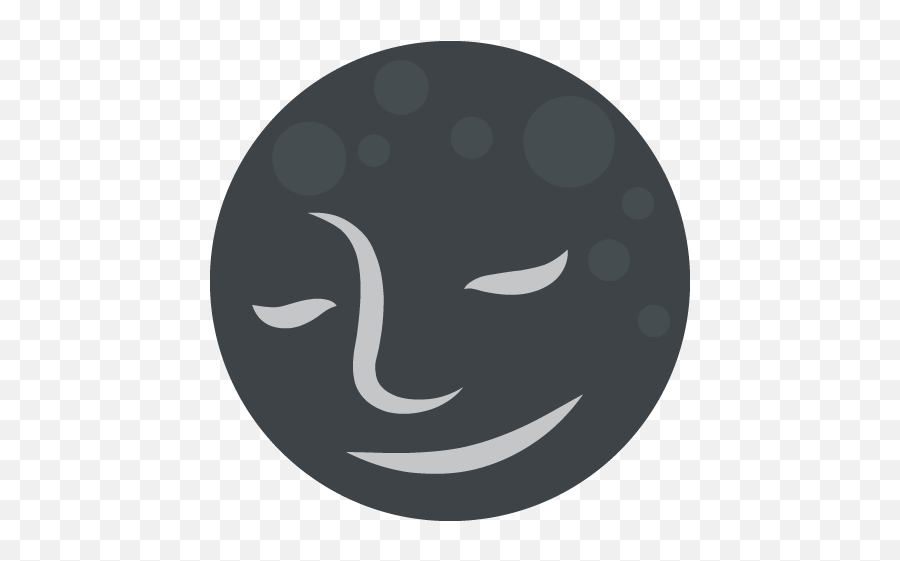 New Moon With Face Emoji For Facebook Email Sms - Arti Emoticon Bulan Hitam,New Moon Emoji