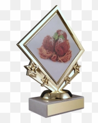Meatball Diamond Logo Trophy On Marble - Emoji