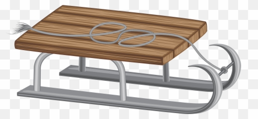 Sled Clipart Png - Winter Art Emoji