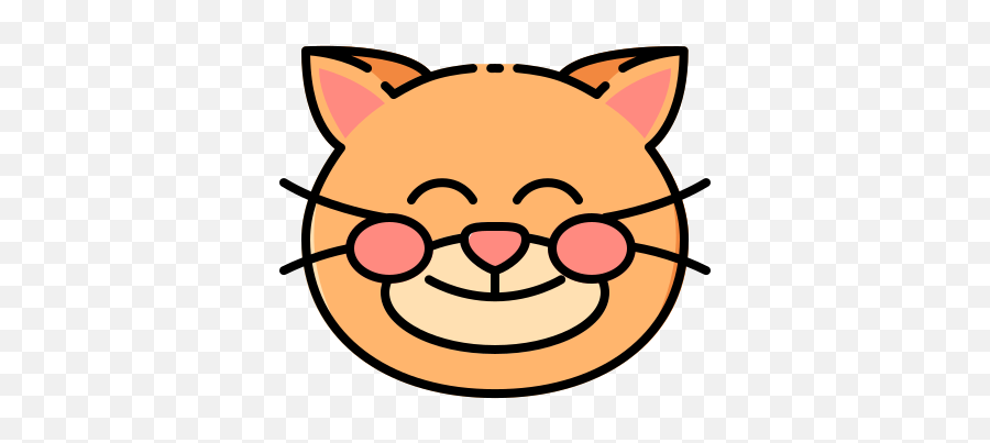 Cat - Free Animals Icons Cat Emoji,Blushing Cat Emoji