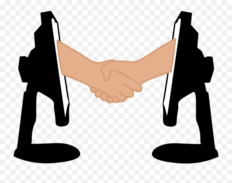 Background Business Concept Handshake Internet Isolated - Computer And Phone Emoji,Grim Reaper Emoji