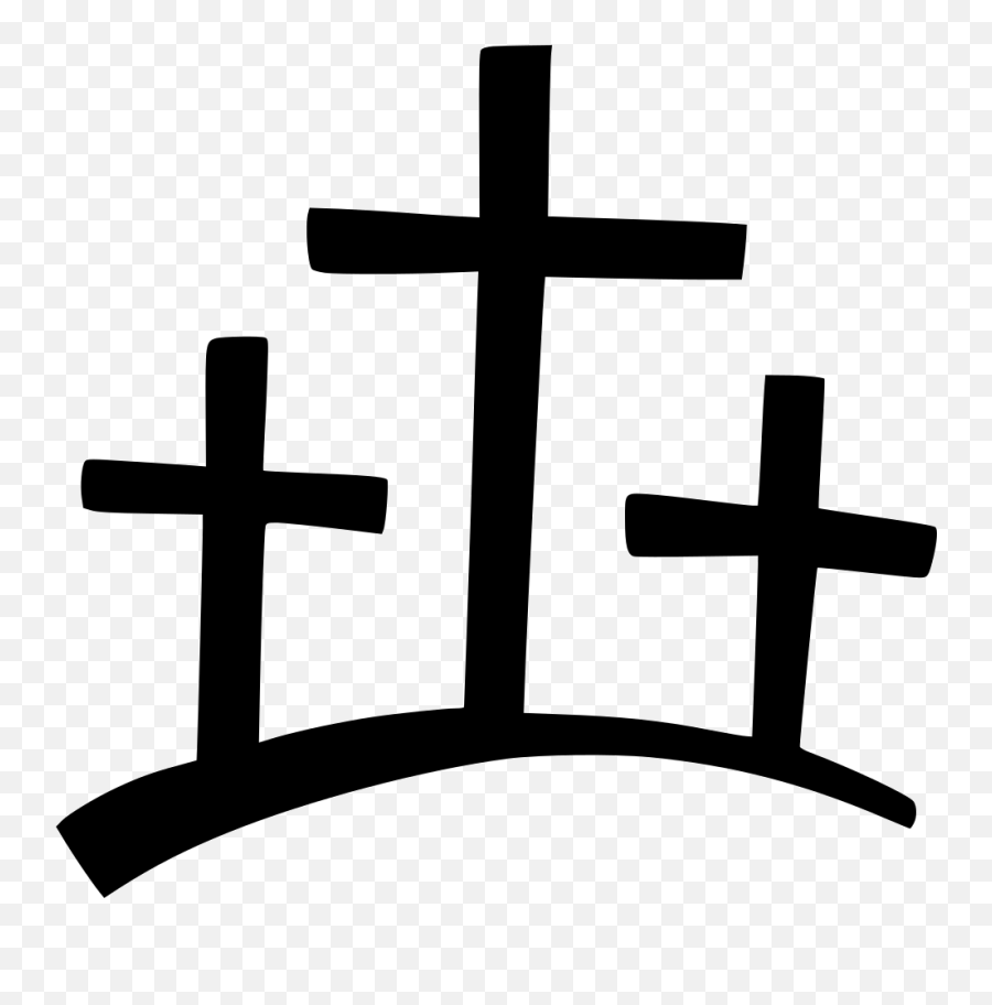 Cross Hill Svg Png Icon Free Download - Three Crosses Clipart Emoji,Jesus Cross Emoji Symbol