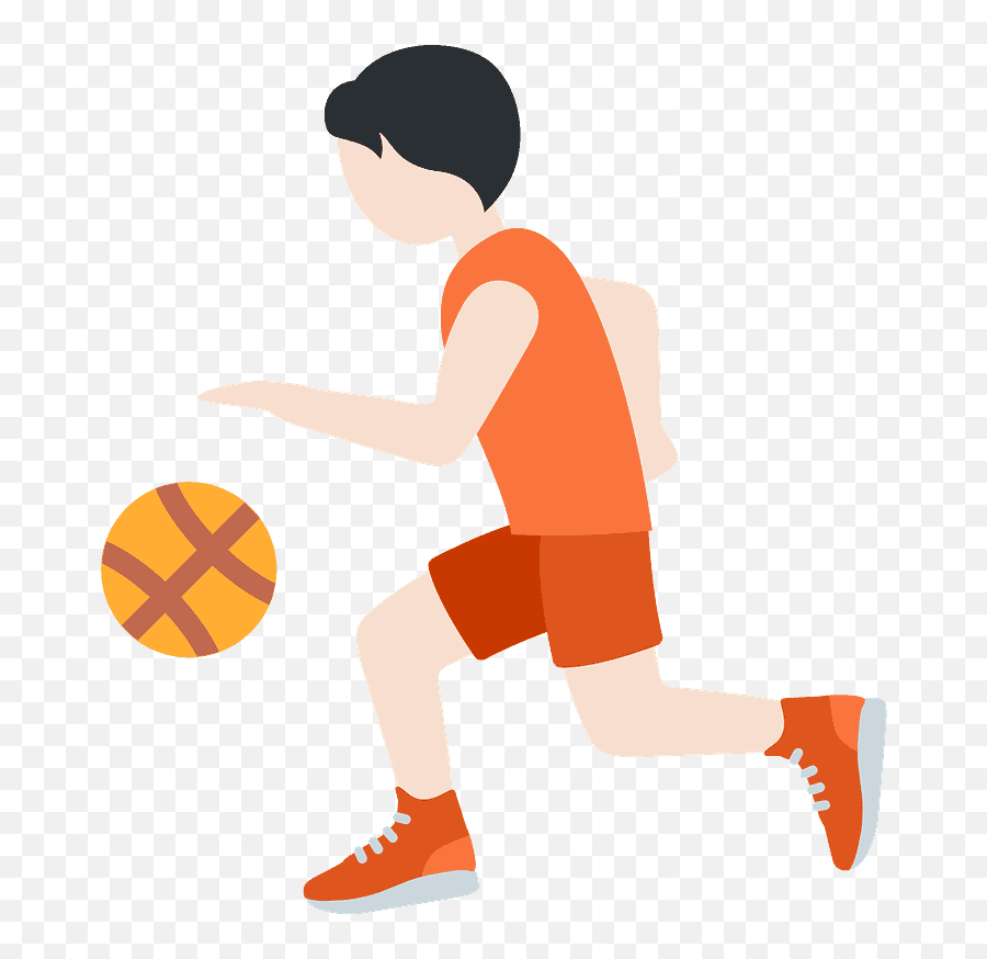 Person Bouncing Ball Emoji Clipart - Bouncing A Ball Clipart Png,Basketball Emoji Transparent