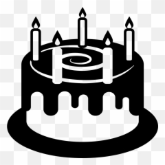 Emojione Bw 1f382 - Black Emoji Cake For Birthday,Crown Emoji