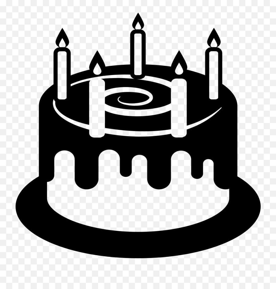 Emojione Bw 1f382 - Black Emoji Cake For Birthday,Crown Emoji