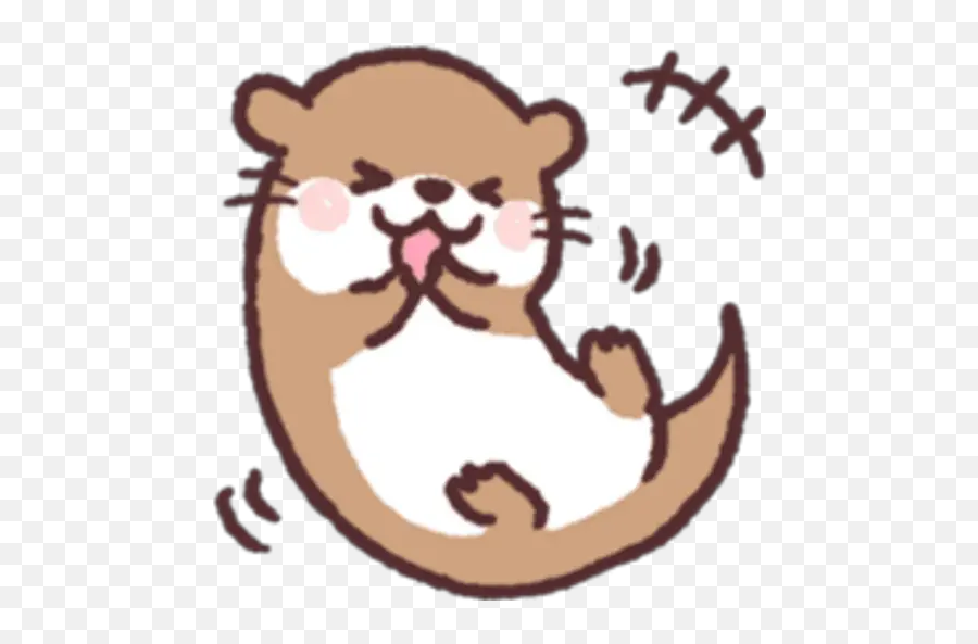 Cute Little Otter Stickers For Whatsapp - Cute Little Otters Sticker Emoji,Otter Emoji