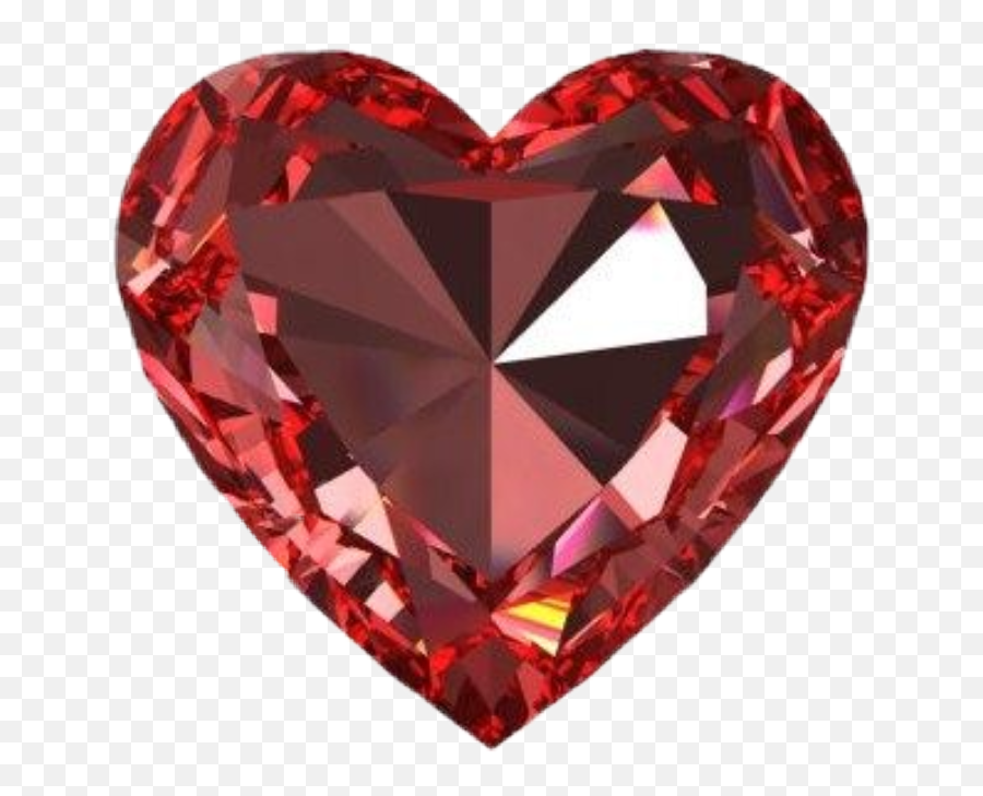 Heart Ruby Valentinesday Sticker By Rachel2274 - Red Heart Shaped Gems Emoji,Ruby Emoji